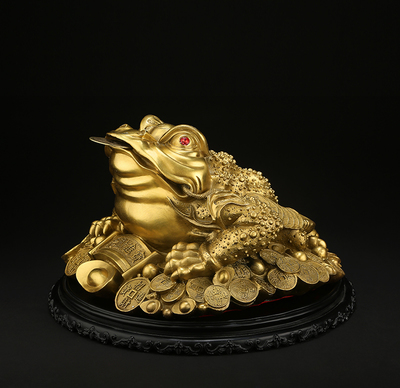 金铜金蟾招财摆件定制 金属工艺品定做 铜制品铜制工艺品批发 金属摆件工厂直销