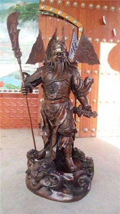 铜关公贴金 大连铜关公
