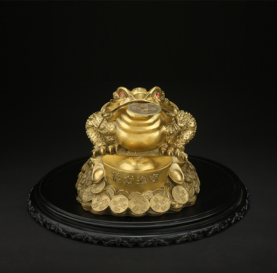 金铜金蟾招财摆件定制 金属工艺品定做 铜制品铜制工艺品批发 金属摆件工厂直销